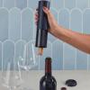 imageWine Enthusiast  Electric Blue Corkscrew  Automatic Wine Opener Corkscrew  Push Button  Easy Open  Wine KeyNavy Auto