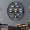 imageWine Enthusiast 12Bottle Label View Wine Rack  Wall Mounted Circular Display Shelf with 6 Racks for Bottle Storage  Wine Collection Organizer