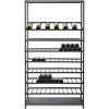 imageWine Enthusiast 150Bottle Iron Wine Rack with Display Shelf  Large Standing Organizer with 6 Horizontal Racks ampamp 1 Angled Bottle Display Shelf Modern Home CellarBlack