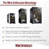 imageWine Enthusiast 24Bottle Compressor Wine Cooler with Upright Bottle Storage  Freestanding Wine Refrigerator with Digital Touchscreen and LED Temperature Display24Bottle