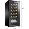imageWine Enthusiast 24Bottle Compressor Wine Cooler with Upright Bottle Storage  Freestanding Wine Refrigerator with Digital Touchscreen and LED Temperature Display18Bottle