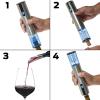 imageWine Enthusiast 2in1 Electric Blue Automatic Wine Bottle Opener and Preserver Set  Fully Electric Corkscrew with Charging Station  Seal Bottle with Vacuum Stopper 7 Piece SetSilver