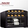 imageWine Enthusiast 32Bottle Dual Zone MAX Compressor Wine Cooler  Freestanding Mini Fridge with Digital Touchscreen LED Display Split Storage for Red ampamp White Wines Matte Black Refrigerator Home BarBlack