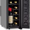 imageWine Enthusiast 32Bottle Dual Zone MAX Compressor Wine Cooler  Freestanding Mini Fridge with Digital Touchscreen LED Display Split Storage for Red ampamp White Wines Matte Black Refrigerator Home BarBlack