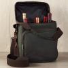 imageWine Enthusiast 6Bottle Waxed Canvas Wine Bag Tote Insulated Wine Carrier Cooler Travel ampamp Picnics Holds Tall Bottles Includes Ice Pack Chilling Reusable Tote Bag for Wine Gifts ampamp Outdoor GatheringsDark Green