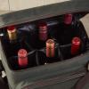 imageWine Enthusiast 6Bottle Waxed Canvas Wine Bag Tote Insulated Wine Carrier Cooler Travel ampamp Picnics Holds Tall Bottles Includes Ice Pack Chilling Reusable Tote Bag for Wine Gifts ampamp Outdoor GatheringsDark Green