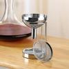 imageWine Enthusiast Aerating Funnel wRemovable Screen ampamp Stand  Premium Stainless Steel Wine Filter for Mess Free Pouring
