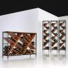 imageWine Enthusiast Anjou Modular Metal ampamp Pine Wood 78Bottle Wine Rack  Modern Minimalist Standing Organizer ampamp Storage Display Design for Solo ampamp MultiUnit ExhibitWood