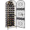 imageWine Enthusiast Anjou Modular Metal ampamp Pine Wood 78Bottle Wine Rack  Modern Minimalist Standing Organizer ampamp Storage Display Design for Solo ampamp MultiUnit ExhibitIron Jail