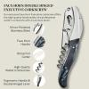 imageWine Enthusiast Executive Wine Bottle Opener  Faux Horn Handle DoubleHinged Corkscrew with Foil Cutter  Personalized Waiters Wine Key with Gift Box  Stainless Steel Wine Opener Tool Kitchen Gear