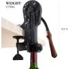 imageWine Enthusiast Legacy Corkscrew  Durable Wine Opener with Black Marble Handle ampamp Solid Metal Construction  Long Lasting Cork Removal with Tabletop Mount PewterBlack and Walnut