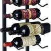 imageWine Enthusiast NFINITY 18 Bottle Wall Mounted Metal Wine Rack  Label Forward Wine Rack with Easy Installation  3 Tall 2 Column Deep Black3 ft  18 Bottles