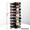 imageWine Enthusiast NFINITY 18 Bottle Wall Mounted Metal Wine Rack  Label Forward Wine Rack with Easy Installation  3 Tall 2 Column Deep Black3 ft  27 Bottles