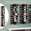 imageWine Enthusiast NFINITY 18 Bottle Wall Mounted Metal Wine Rack  Label Forward Wine Rack with Easy Installation  3 Tall 2 Column Deep Black3 ft  27 Bottles