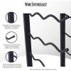 imageWine Enthusiast NFINITY 18 Bottle Wall Mounted Metal Wine Rack  Label Forward Wine Rack with Easy Installation  3 Tall 2 Column Deep Black3 ft  27 Bottles