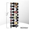 imageWine Enthusiast NFINITY 18 Bottle Wall Mounted Metal Wine Rack  Label Forward Wine Rack with Easy Installation  3 Tall 2 Column Deep Black3 ft  9 Bottles