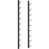 imageWine Enthusiast NFINITY 18 Bottle Wall Mounted Metal Wine Rack  Label Forward Wine Rack with Easy Installation  3 Tall 2 Column Deep Black3 ft  9 Bottles
