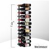 imageWine Enthusiast NFINITY 18 Bottle Wall Mounted Metal Wine Rack  Label Forward Wine Rack with Easy Installation  3 Tall 2 Column Deep Black4 ft  36 Bottles
