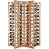 imageWine Enthusiast NFINITY Stackable 4 Foot Wine Rack  3 Column  Solid Mahogany 36 Bottles  Stylish Durable Wine Rack Home Decor  Bar Cabinet Liquor StorageMahogany