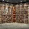 imageWine Enthusiast NFINITY Stackable 4 Foot Wine Rack  3 Column  Solid Mahogany 36 Bottles  Stylish Durable Wine Rack Home Decor  Bar Cabinet Liquor StorageMahogany