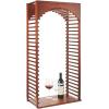 imageWine Enthusiast NFINITY Stackable 4 Foot Wine Rack  3 Column  Solid Mahogany 36 Bottles  Stylish Durable Wine Rack Home Decor  Bar Cabinet Liquor StorageWalnut