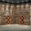 imageWine Enthusiast NFINITY Stackable 4 Foot Wine Rack  3 Column  Solid Mahogany 36 Bottles  Stylish Durable Wine Rack Home Decor  Bar Cabinet Liquor StorageMahogany