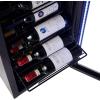 imageWine Enthusiast VinoView 28Bottle Wine Fridge  Freestanding Refrigerator with Matrix Shelves Adjustable 3965 F Thermostat Double Pane Glass Door ampamp LED Display