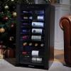 imageWine Enthusiast VinoView 28Bottle Wine Fridge  Freestanding Refrigerator with Matrix Shelves Adjustable 3965 F Thermostat Double Pane Glass Door ampamp LED Display