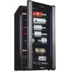 imageWine Enthusiast VinoView 28Bottle Wine Fridge  Freestanding Refrigerator with Matrix Shelves Adjustable 3965 F Thermostat Double Pane Glass Door ampamp LED Display