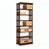 imageNFINITY  84 Bottle Wine Rack Kit Rectangular Bin  Dark Walnut Stain  Freestanding Wine Shelf  Modern Wine Storage
