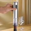 imageWine Enthusiast  Electric Blue Corkscrew  Automatic Wine Opener Corkscrew  Push Button  Easy Open  Wine KeySilver Push Button