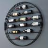 imageWine Enthusiast 12Bottle Label View Wine Rack  Wall Mounted Circular Display Shelf with 6 Racks for Bottle Storage  Wine Collection Organizer
