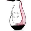 imageWine Enthusiast Art Series Treble Decanter  Hand Blown LeadFree Wide Base Aerating Glass Bottle with Minimizing Drip Spout  Holds 53 ozTreble