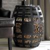 imageWine Enthusiast Barrel Cork Catcher Accent Table  Metal Side Table With Wooden Top to Store ampamp Display Used Corks  Holds 2000
