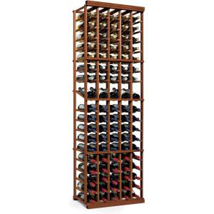 imageNFINITY 90 Bottle Wine Rack Kit with 5 Column Display  Dark Walnut  Solid Mahogany