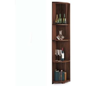 imageNFINITY Wine Rack Kit Quarter Round Shelf  Dark Walnut Stain
