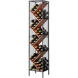 imageWine Enthusiast Anjou Modular Metal ampamp Pine Wood 78Bottle Wine Rack  Modern Minimalist Standing Organizer ampamp Storage Display Design for Solo ampamp MultiUnit ExhibitWood