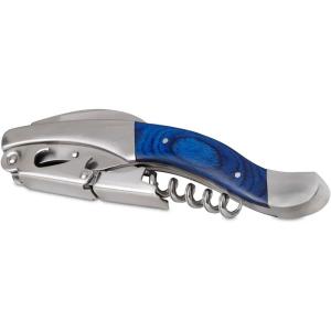imageWine Enthusiast Executive Wine Bottle Opener  Blue Pakkawood Handle Waiters Corkscrew with DoubleHinged Lever Foil Cutter  Personalized Kitchen Gadget ampamp Gift  Stainless Steel Wine Opener Tool
