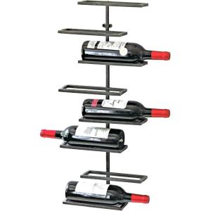 imageWine Enthusiast NFINITY 18 Bottle Wall Mounted Metal Wine Rack  Label Forward Wine Rack with Easy Installation  3 Tall 2 Column Deep BlackUrban 8 Bottle