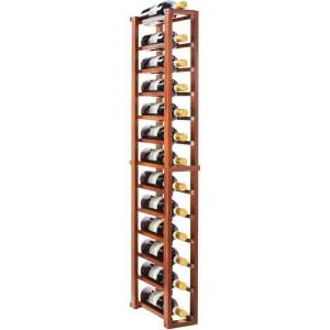imageWine Enthusiast NFINITY Stackable 4 Foot Wine Rack  3 Column  Solid Mahogany 36 Bottles  Stylish Durable Wine Rack Home Decor  Bar Cabinet Liquor StorageWalnut
