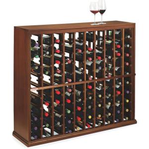 imageWine Enthusiast NFINITY Wine Rack Kit  100 Bottle Storage  Solid Mahogany  Dark Walnut Finish  Stylish Durable Wine Rack Home Decor  Bar Cabinet Liquor StorageDark Walnut