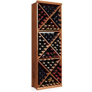 imageWine Enthusiast NFINITY Wine Rack Kit  Diamond Cube  Natural Finish Solid Mahogany  Holds 132 Bottles Stylish Durable Wine Rack Home Decor  Bar Cabinet Liquor StorageDark Walnut