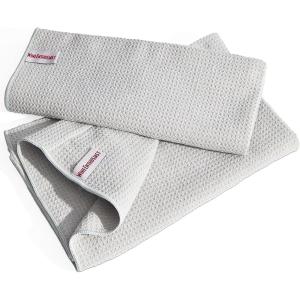 imageWine Enthusiast No Fingerprints Microfiber Glassware Drying Towels with Hand Pockets  Set of 2 Highly Absorbent LintFree Kitchen Towels for Spotless Glassware Drying Ideal Wine Glasses Decanters