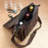 imageWine Enthusiast 3Bottle Leather Wine Tote Bag  Handcrafted Leather Wine Carrier with Dividers  Secure Buckle ampamp Zipper Closure  Portable Wine Cooler Bag for Picnics Travel ampamp Parties  Wine Gifts3 Bottle