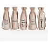 imageCanvas Wine Bottle Gift Bags With Leather Ties Set of 5