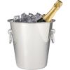 imageWine Enthusiast Stainless Steel Wine and Champagne Chilling Bucket  Elegant Cooler for Wine Beer and Champagne Durable Ice Bucket with Handles Perfect for Parties and Kitchen Decor 4 Quart CapacityStainless Steel