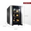imageWine Enthusiast 6Bottle Countertop Wine Cooler  Compact Mini Fridge for Kitchen or Bedroom with 3 Shelves EnergyEfficient Cooling Adjustable Digital Temperature Control