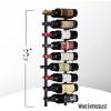imageWine Enthusiast NFINITY 12 Bottle Wall Mounted Metal Wine Rack  Label Forward Wine Rack with Easy Installation  4 Tall 1 Column Deep Black3 ft  18 Bottles