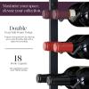 imageWine Enthusiast NFINITY 12 Bottle Wall Mounted Metal Wine Rack  Label Forward Wine Rack with Easy Installation  4 Tall 1 Column Deep Black3 ft  18 Bottles