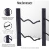 imageWine Enthusiast NFINITY 12 Bottle Wall Mounted Metal Wine Rack  Label Forward Wine Rack with Easy Installation  4 Tall 1 Column Deep Black3 ft  18 Bottles
